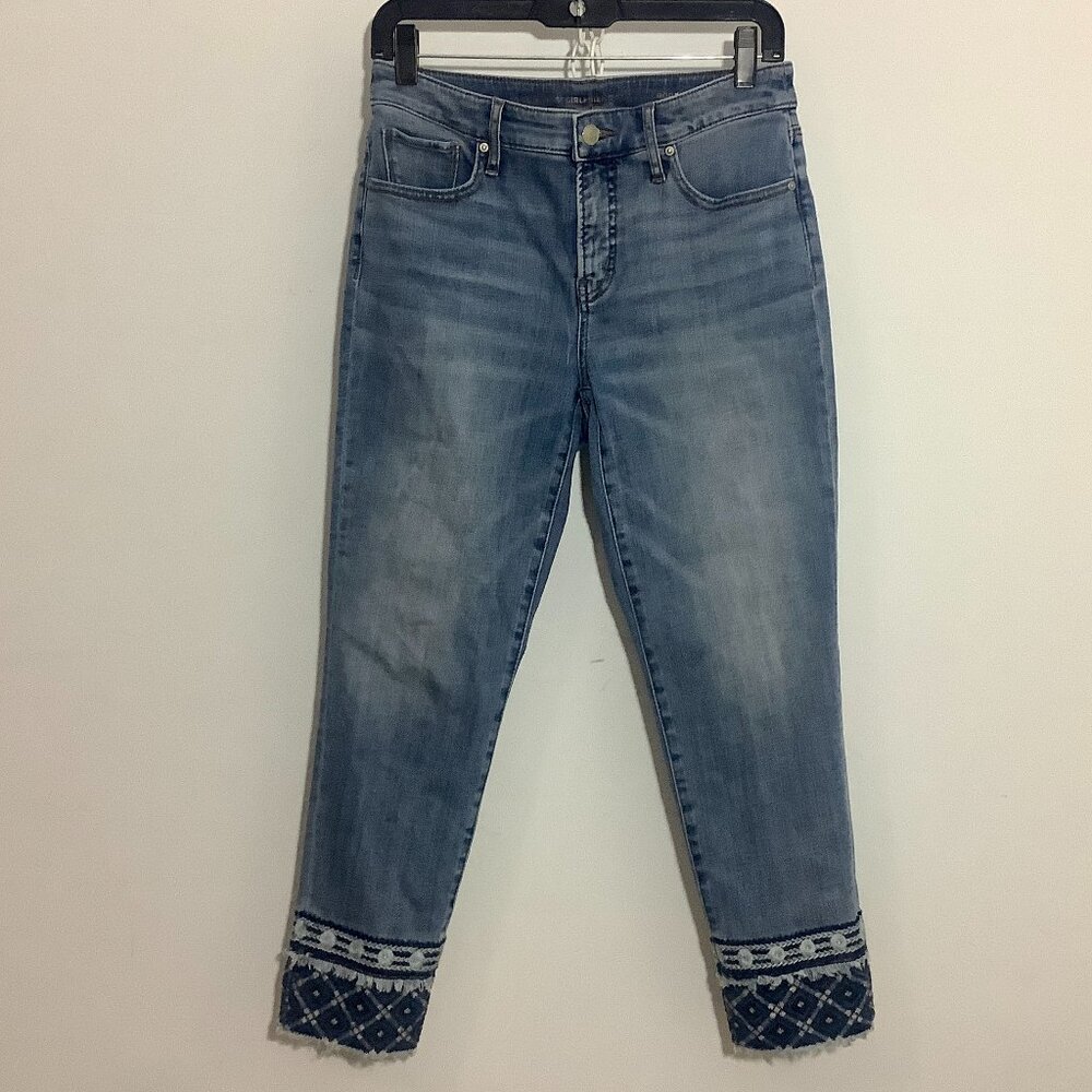 So Slimming Girlfriend Slim Leg Crop Sz 2 Cotton / Spandex Jean Accent at Cuff